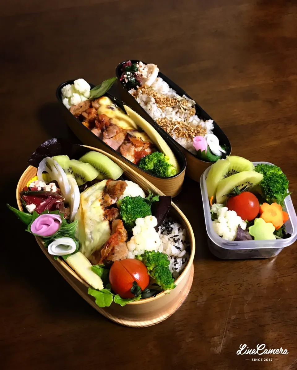 今日の2人のお弁当🍱♪🐽豚肉のトマトチーズ焼き|とんちんさん