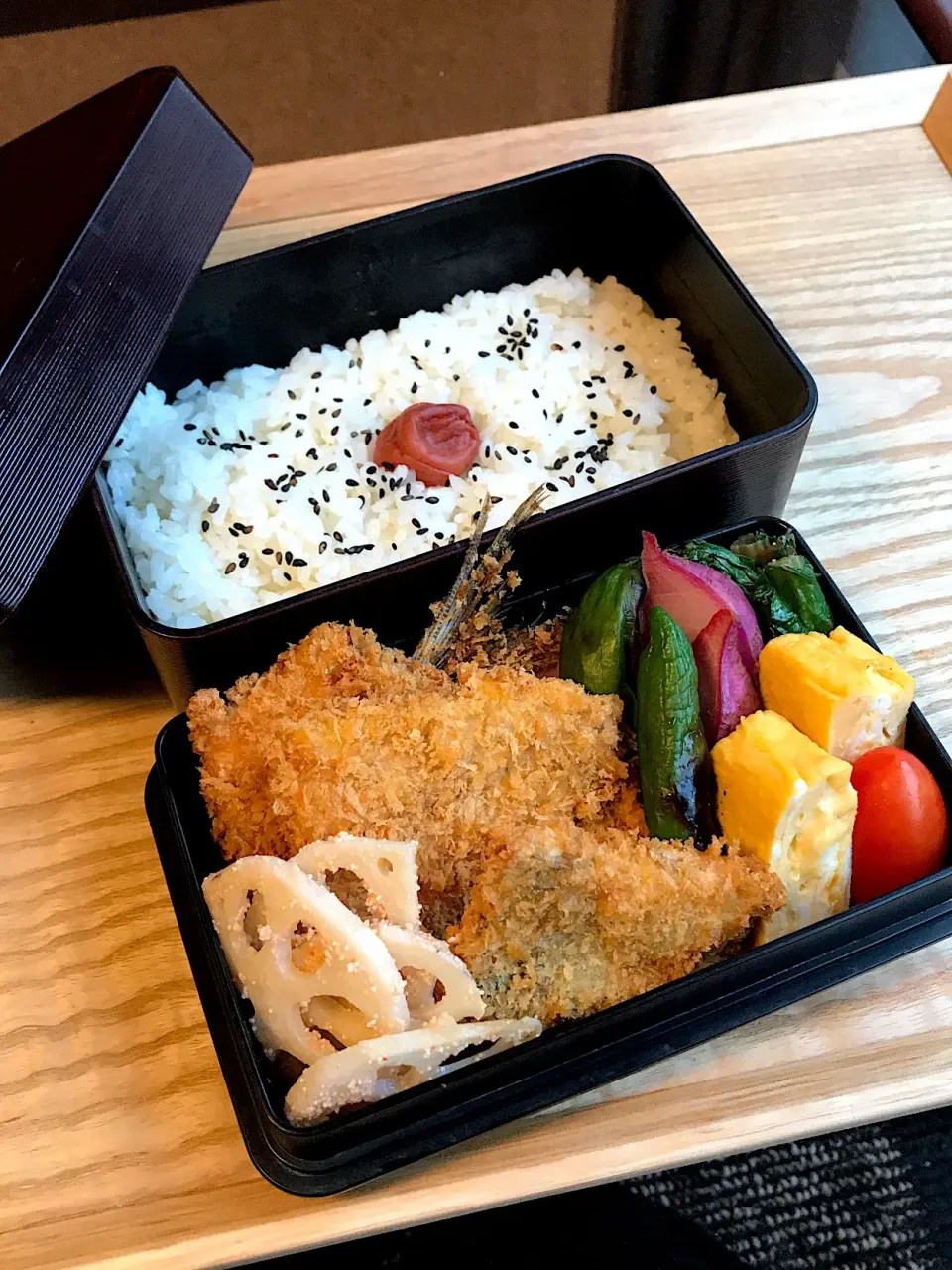 アジフライ弁当|二キィさん