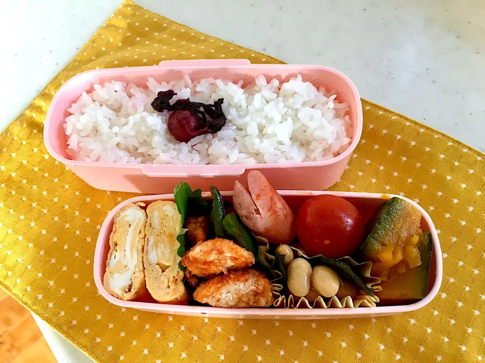 今日のお弁当🍱
チキンのケチャップ味✨|くっきいさん