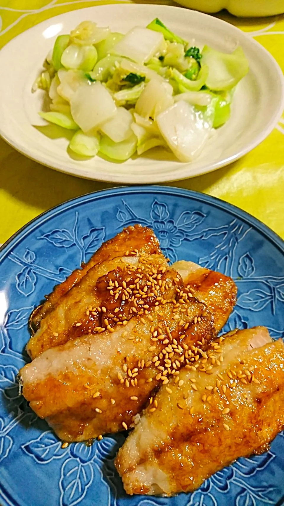 アジの蒲焼きとチンゲン菜の炒め煮byMayuMyu|ぱやさん