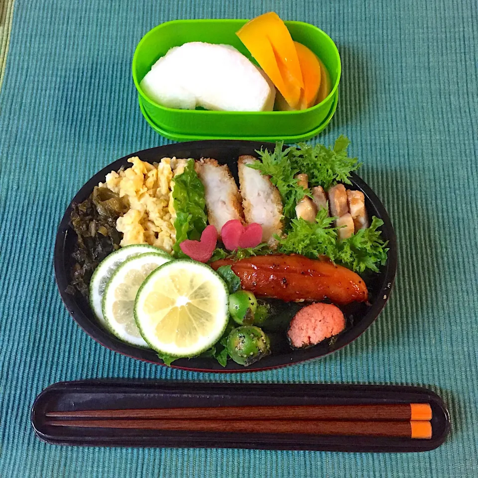 今日のお仕事お弁当。
高菜の油炒め弁当🍱|RU.Farmさん