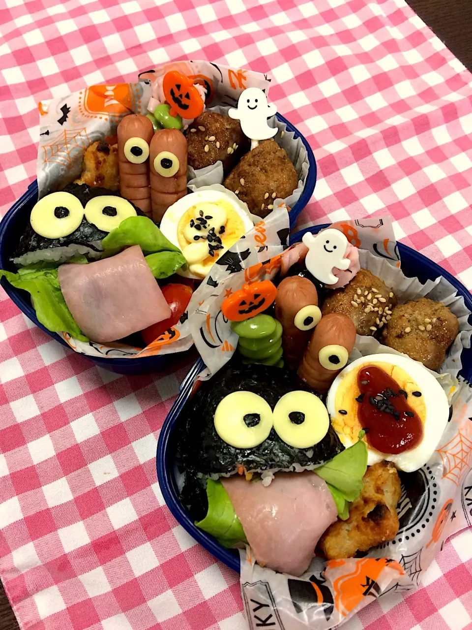 Snapdishの料理写真:息子弁🎃秋の遠足♫ . #息子弁#遠足#双子#Halloween|あやmamanちゃんさん