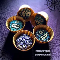 モンスターカップケーキ 👻《ハロウィン》