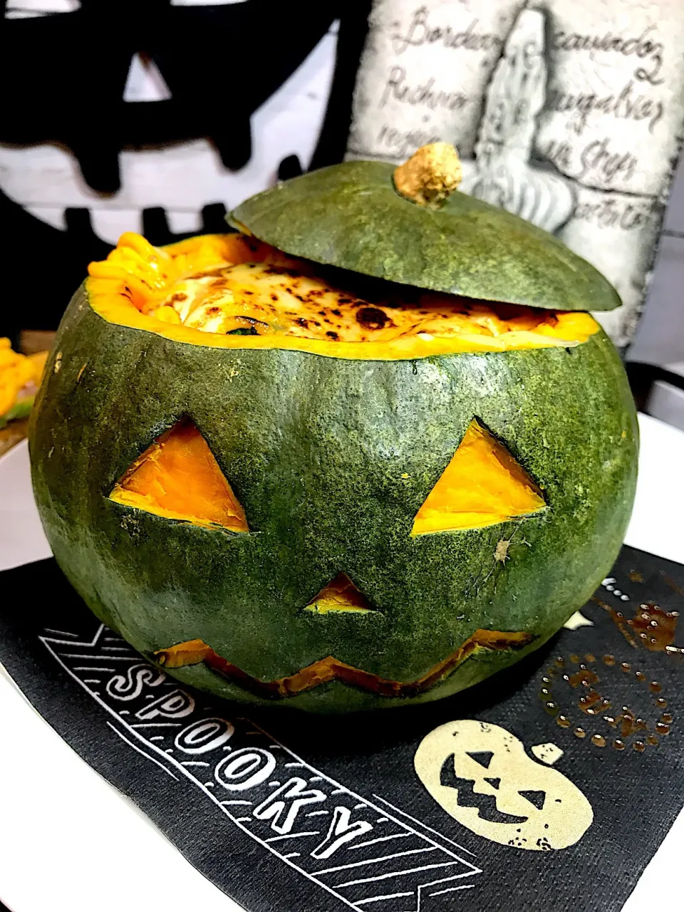 Snapdishの料理写真:ジャックなパンプキングラタン🎃|オモナさん