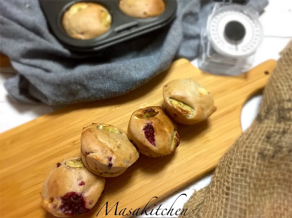 Snapdishの料理写真:Berries&banana muffin|Masakiさん