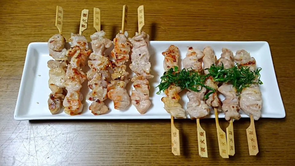 ワサビ焼き鳥、梅肉大葉焼き鳥|Akiko Nakamotoさん