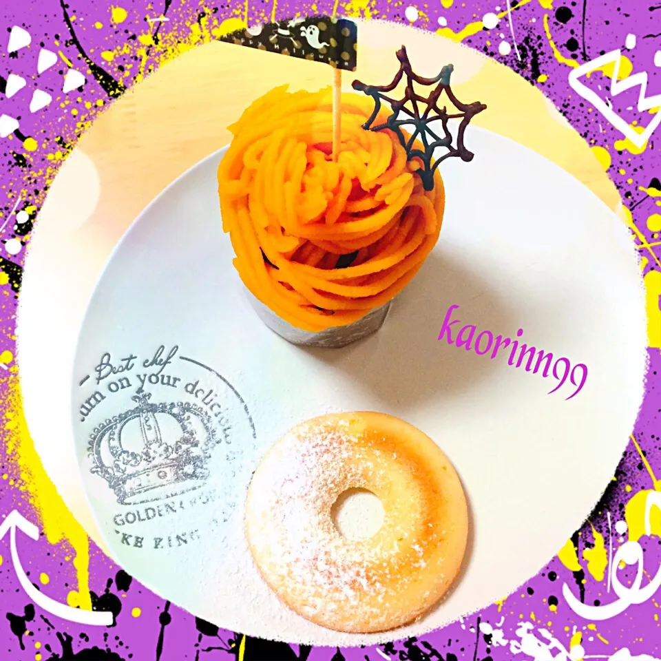 #ハロウィン#カップケーキ#カボチャのモンブラン
にんじん#焼きドーナツ|かぉりさん