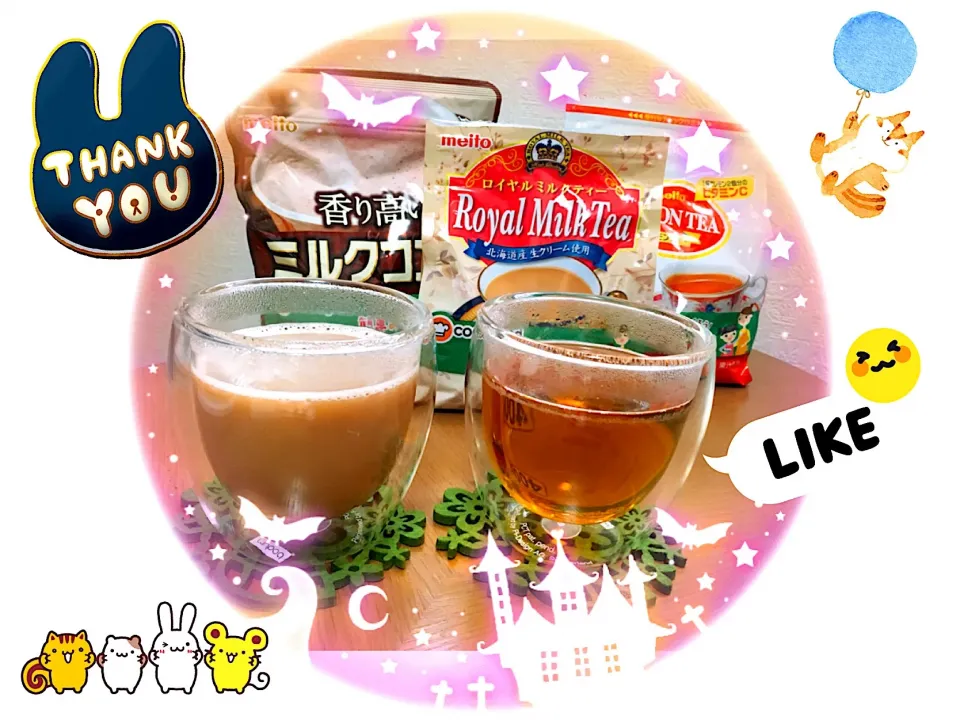 ⭐️ありがとうございます⭐️レモンティー☕️ミルクティー☕️ココア☕️|みきぴょん♪さん