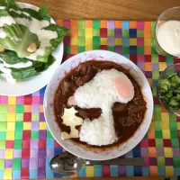 Snapdishの料理写真:おうちごはん😋🍴
☻スヌーピーのハッシュドビーフ🍛
☻シーザーサラダ🥗
☻キュウリの酢の物🥒
☻ヨーグルト🥛
#おうちごはん#ままごはん#いつもありがとう|ananさん