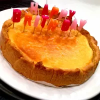 Snapdishの料理写真:クリームとカッテージのベイクドチーズケーキ|じゅんりょさん