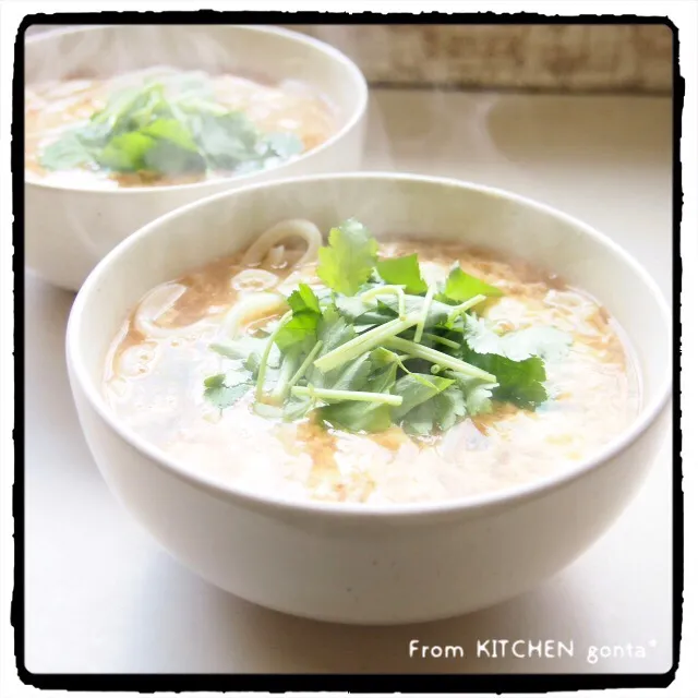 Snapdishの料理写真:しんたまごdeかきたまうどん🥚|gonta*さん