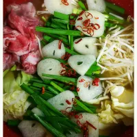 Tomoko ちゃんの自己流もつ鍋♥️私もブヒィちゃん
バージョンで🐷😋