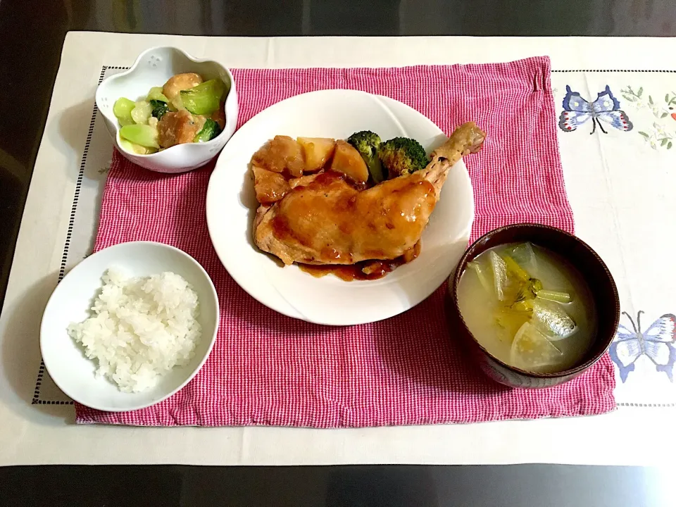 骨つきチキンで照り焼きチキンのご飯|みよさん