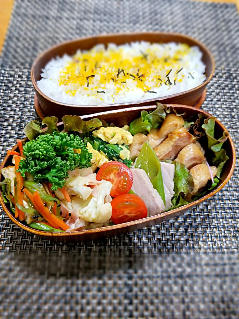 今日の息子弁当🍱😋😋😋
復活　わっぱ～!|クッキングオヤジさん