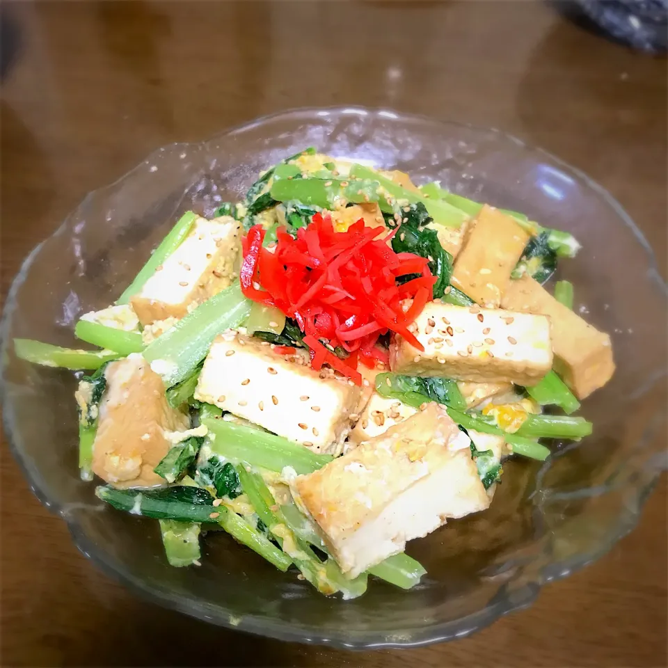 小松菜と厚揚げの炒め物|Hiroya Fujiiさん