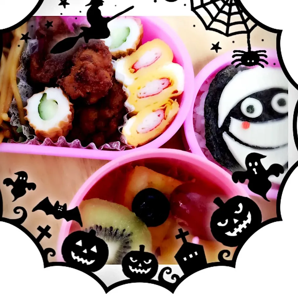 #ハロウィン弁当  #ミイラがちょっと覗いてる|ゆかりんさん