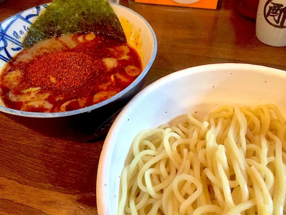 Snapdishの料理写真:2017年 三十一杯目ラーメン🍜 辛辛魚つけ麺 熱盛り 並@麺処 井の庄
#麺活|BUBUさん