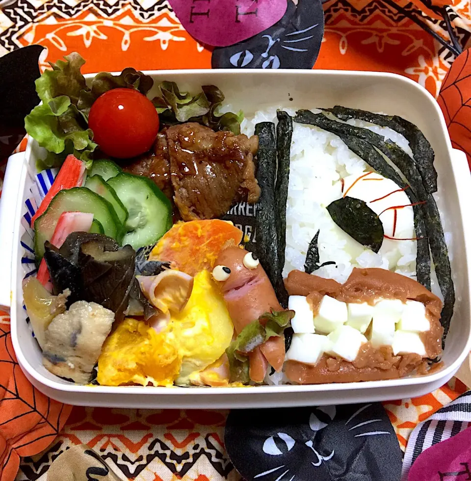 Snapdishの料理写真:息子弁当  ホラー弁当👻🎃|miyukiさん