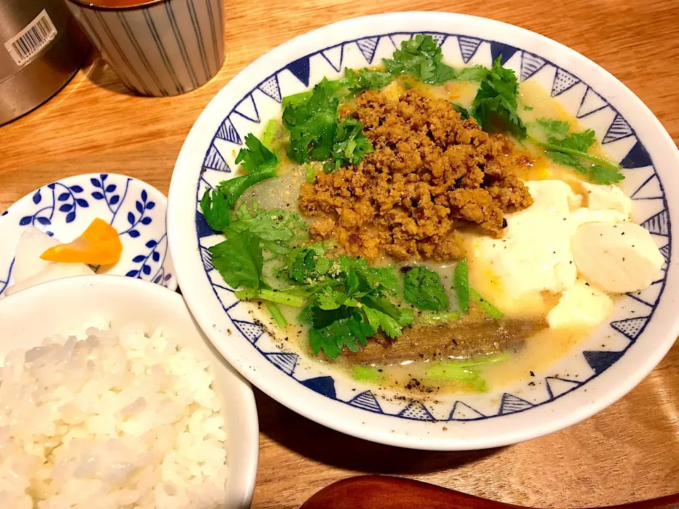 粗挽きキーマカレー豚汁|マハロ菊池さん