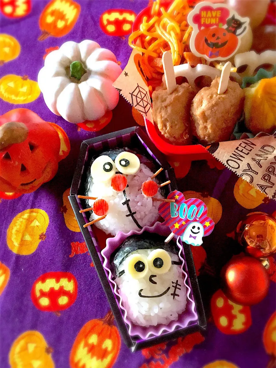 ドラえもんとのび太のハロウィン弁当|rie.saitoさん