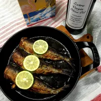 Snapdishの料理写真:Griglia di sardine
イワシの焼いたの、塩と酢橘とオリーブオイル|pigronaさん