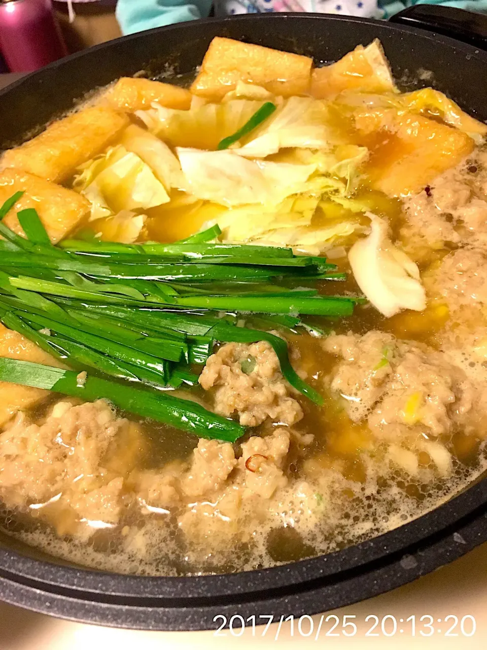 全部手作りネギだく胡麻だくシャリシャリ歯ざわり肉団子入りちゃんこ鍋締めには太麺のラーメン〜🎶|IGGYさん