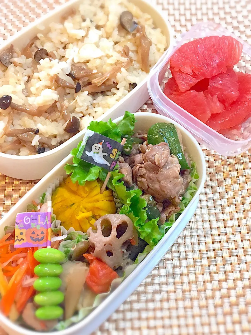 Snapdishの料理写真:豚肉のオイスター炒め弁当☆10/26|yu-co☆さん