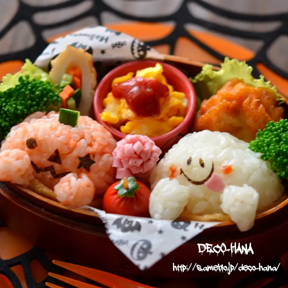 あげ部分が見えないオープン稲荷ハロウィン子ども弁当🎃笑|さとみ (satomi_foodart)さん