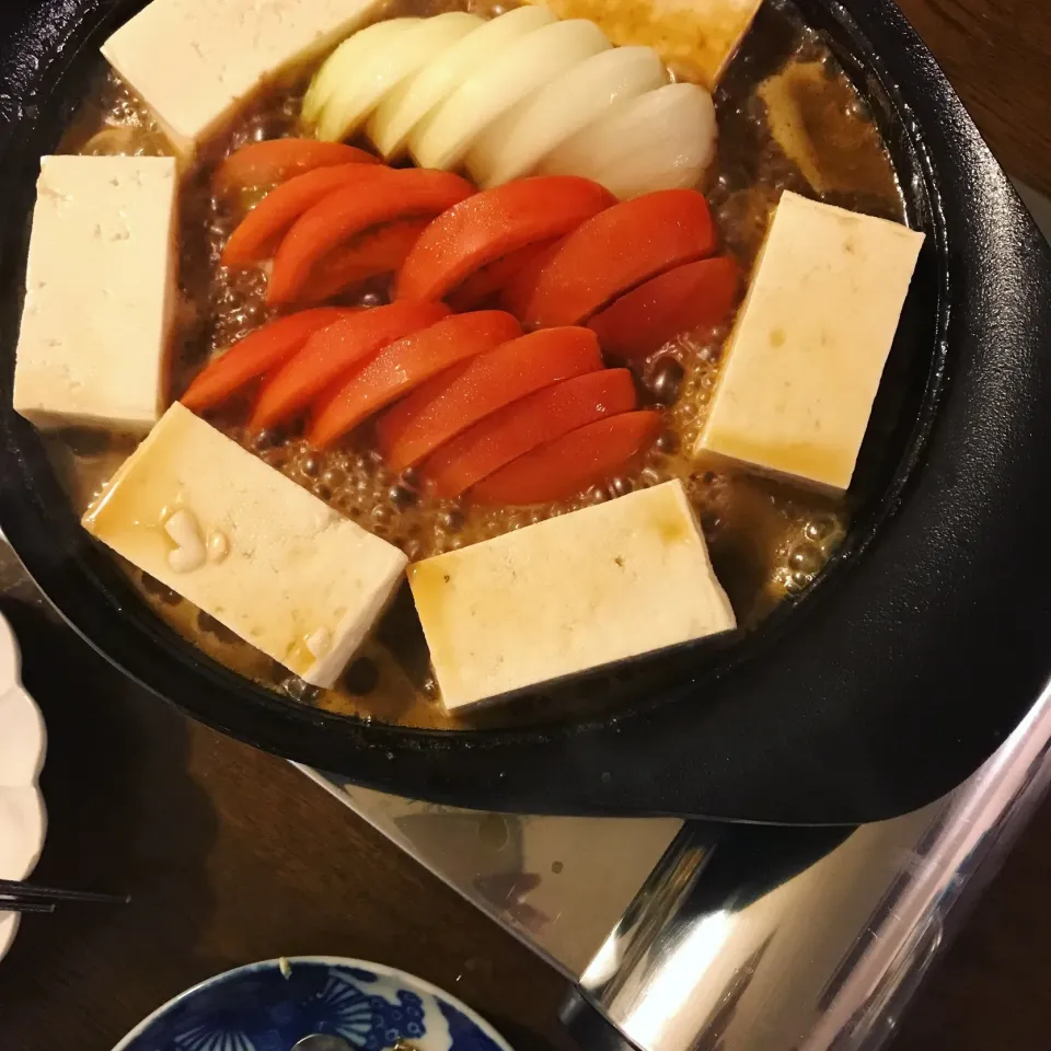 Snapdishの料理写真:トマトすき焼き🍅|kayoさん