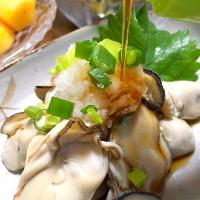 牡蠣のぽん酢和えです。手間は下処理だけw。簡単・時短でパッと作れる、Ｒの季節のご馳走デス☆
