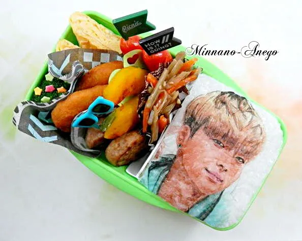 iKON『JAY』弁当
 #オブラートアート
 #似顔絵弁当|みんなのあねごさん