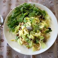 キャベツと豆のパスタ