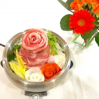 豚しゃぶ肉タワー