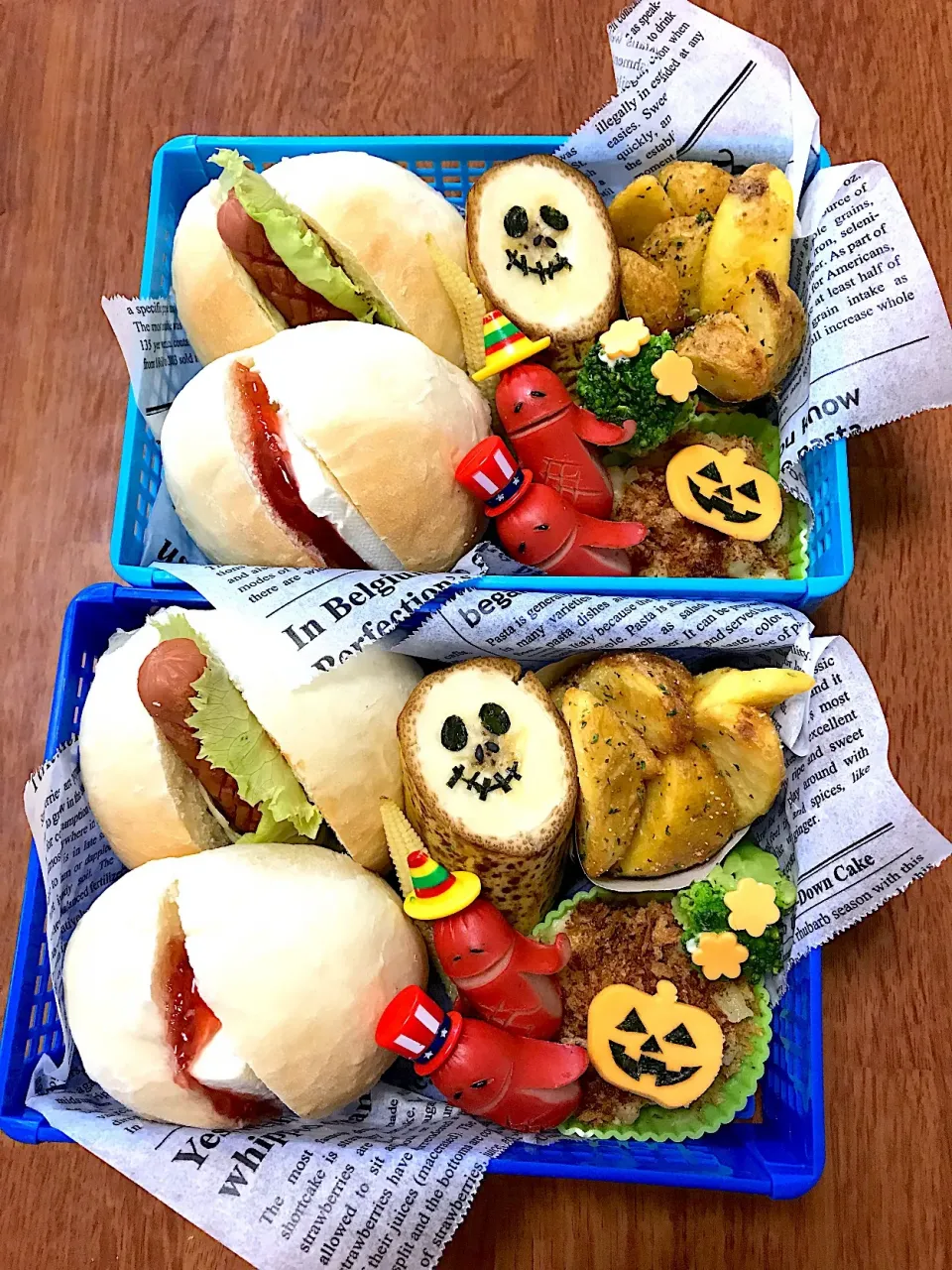 ハロウィンサンドイッチ弁当♡|かなさん