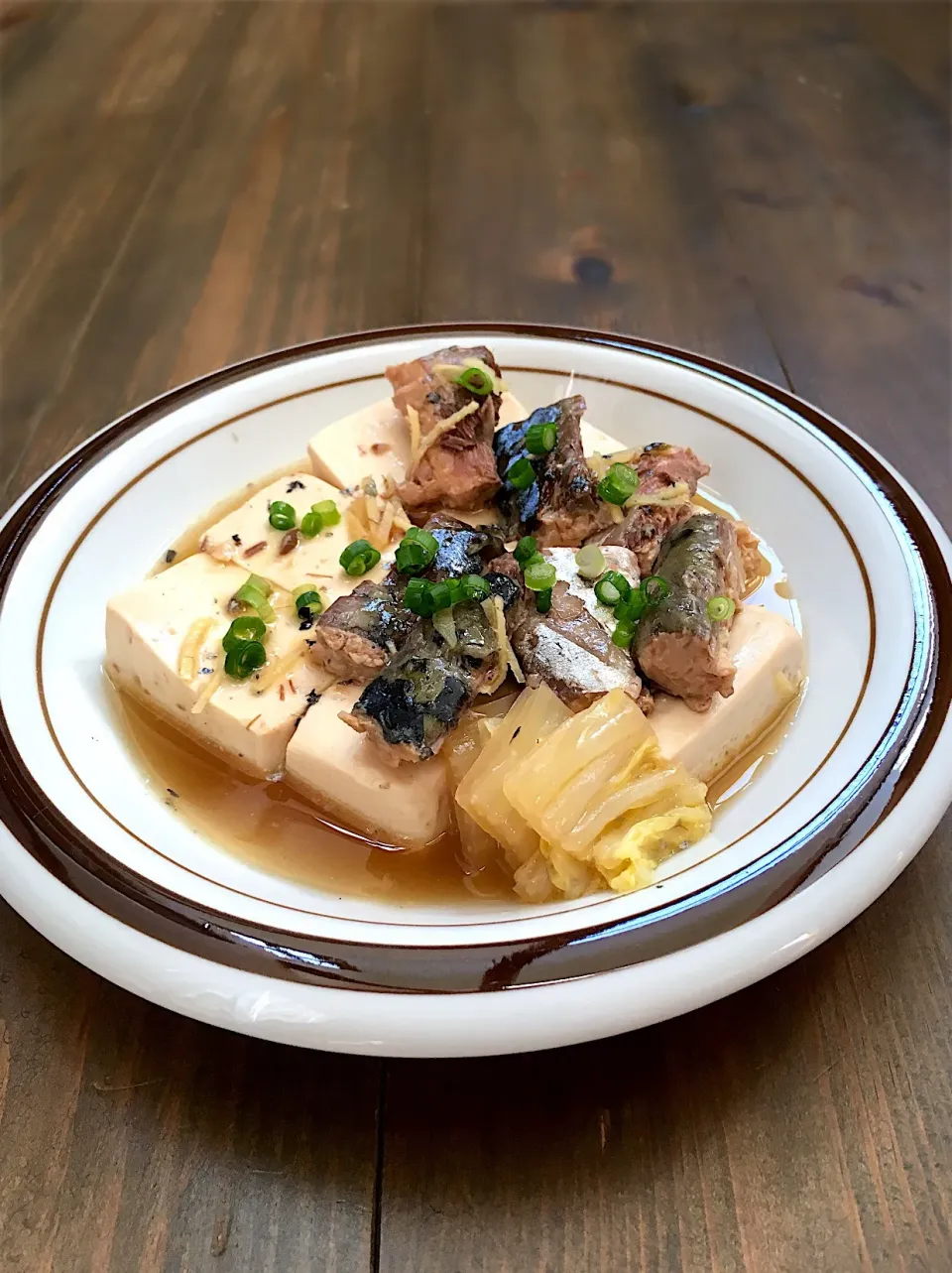 さば缶と豆腐のしょうが煮ʕ-̼͡-ʔ|七海さん