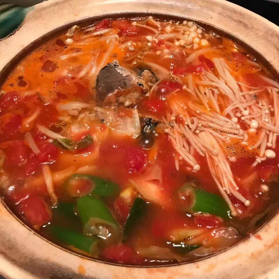 鯖缶トマト鍋🍅🐟|Hironobuさん