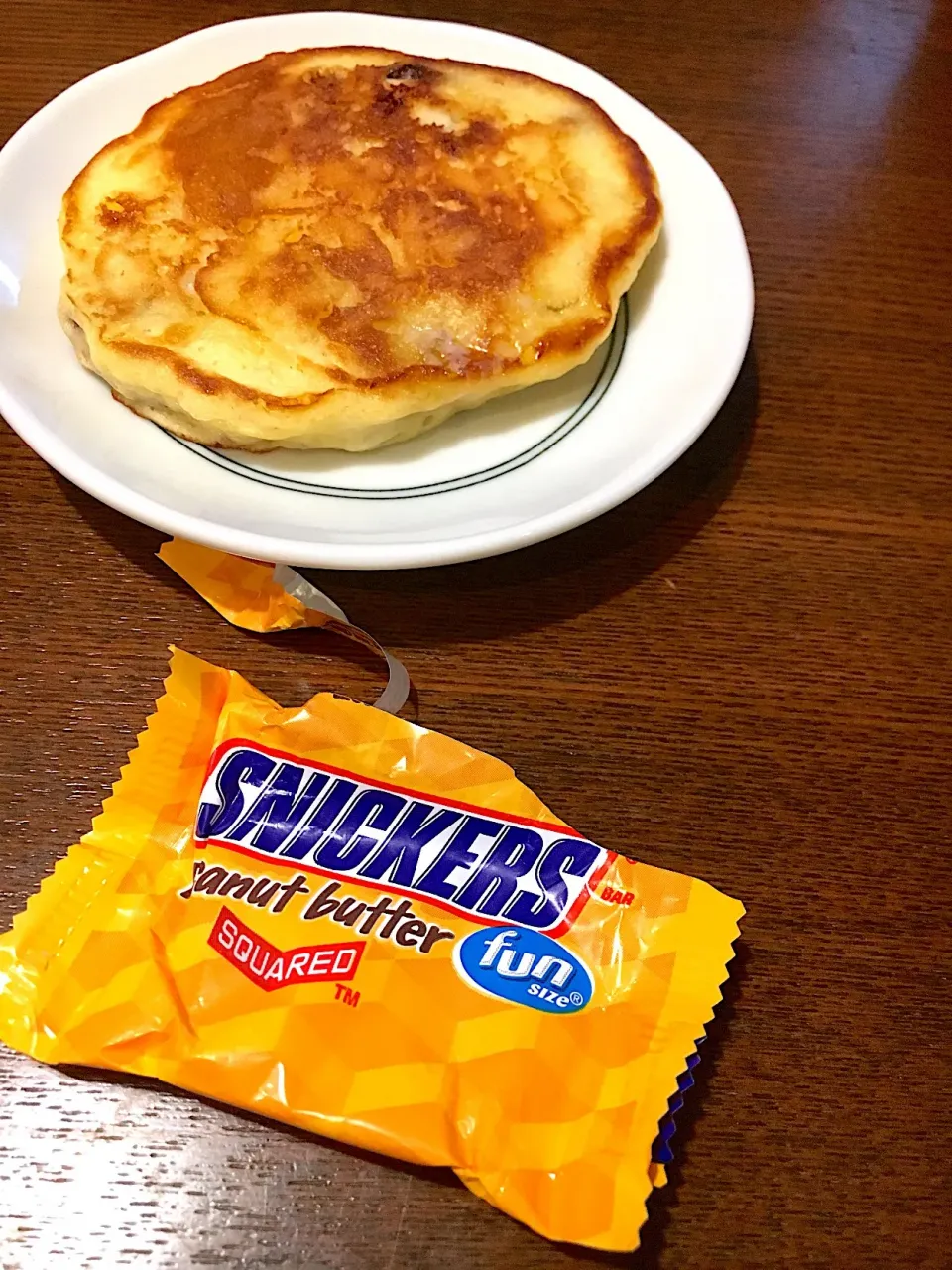 スニッカーズピーナッツバターでホットケーキ|えりぺいさん