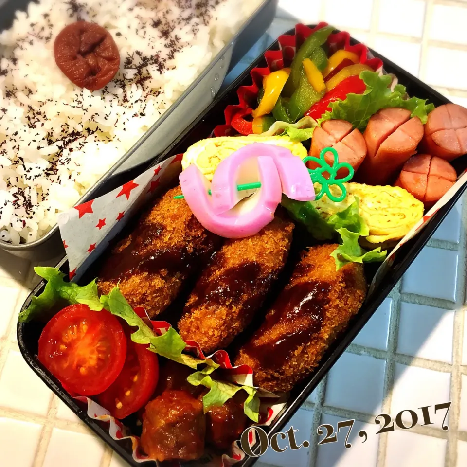 Snapdishの料理写真:中3男子弁当
 #お弁当  #男子|ヒロさん