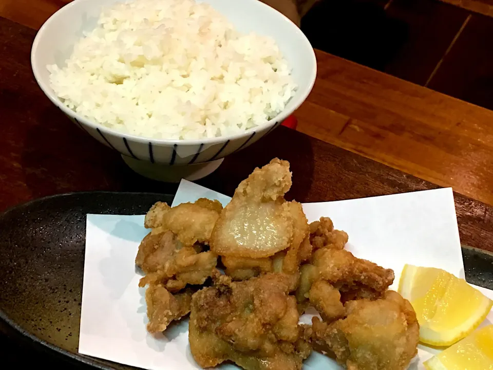 自分賄い飯
  鶏唐揚げ
   ごはん|ちゅら夏さん