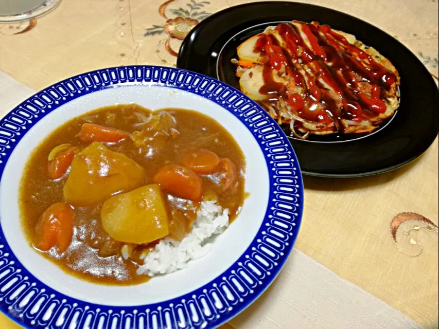 ２日目のカレーライス🍛
ﾎﾟﾃﾄもやし人参オムレツ🐣|korinoさん