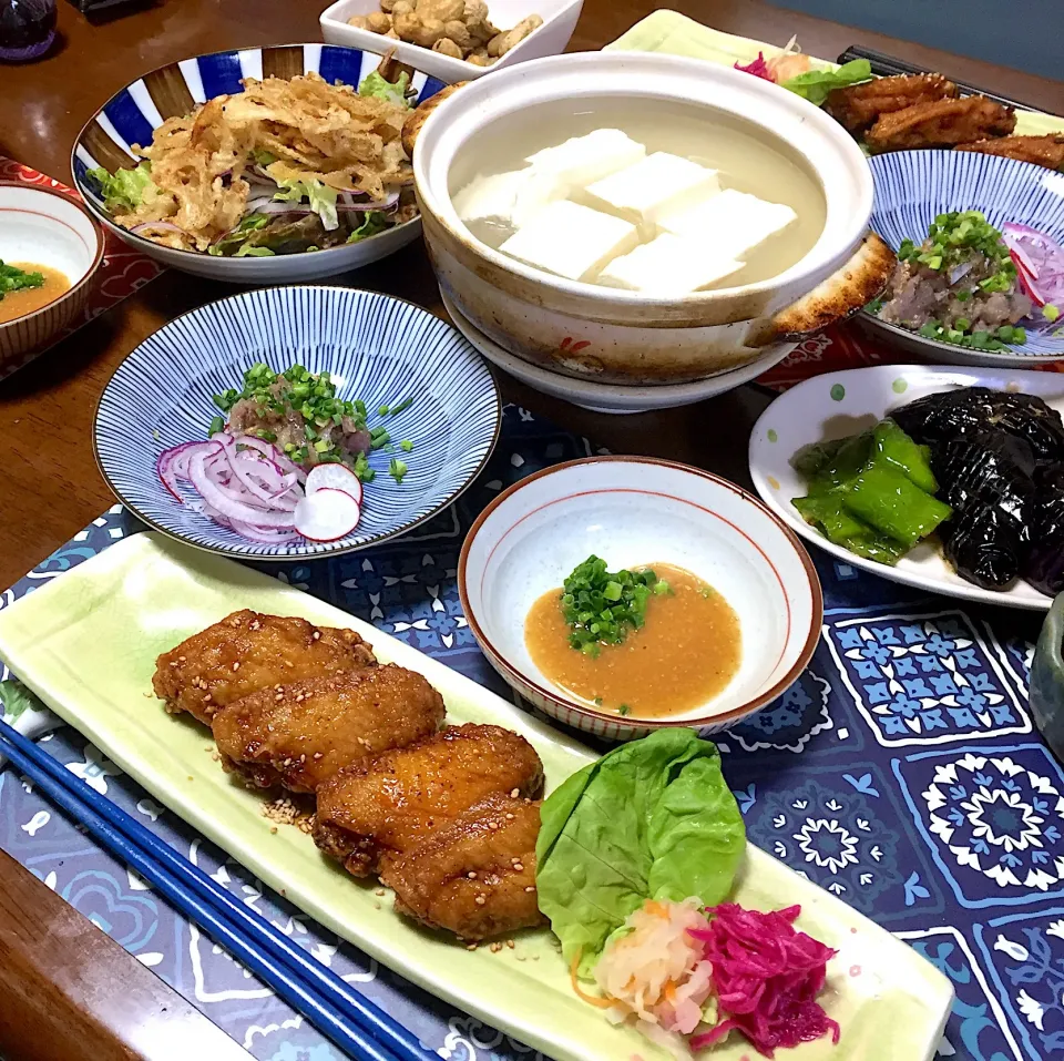 Snapdishの料理写真:いらっしゃい🙌居酒屋風🏮
本日の夕飯。|リーダーさん