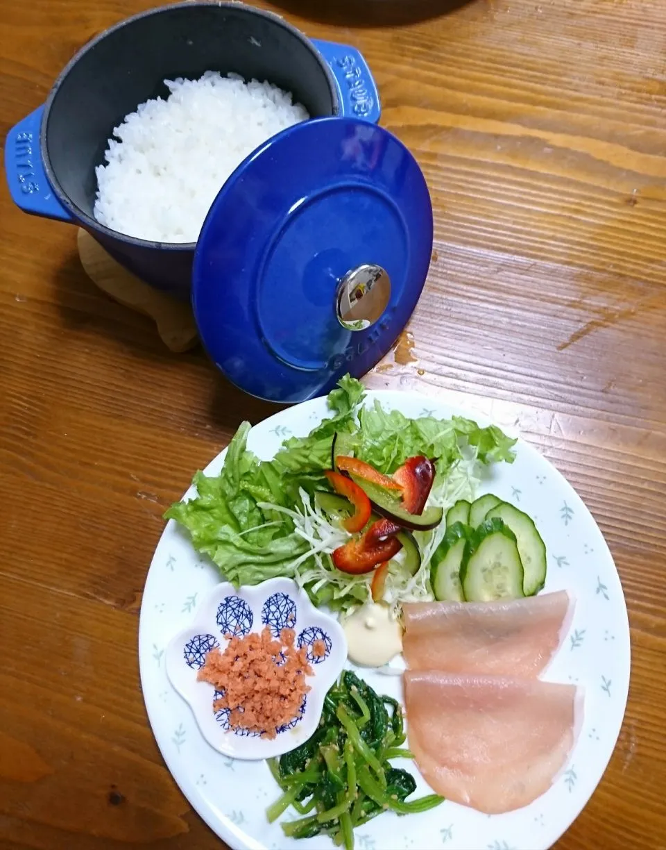 Snapdishの料理写真:『STAUB GOHANで朝ごはん』|seri-chanさん