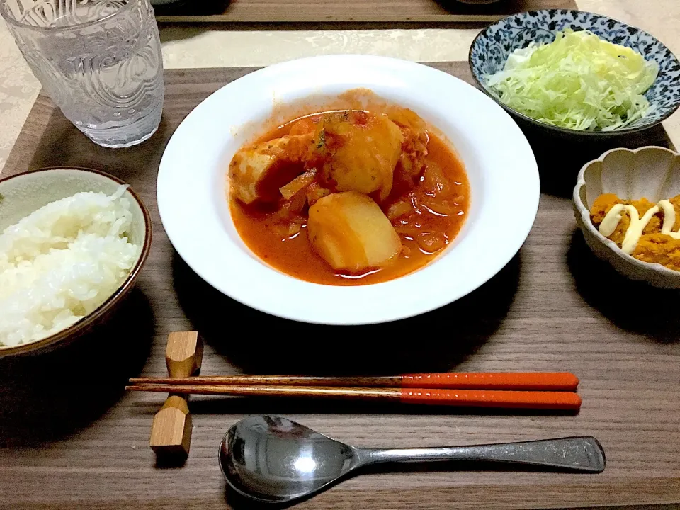 鶏胸肉と野菜のトマト煮🌛|みーぬさん