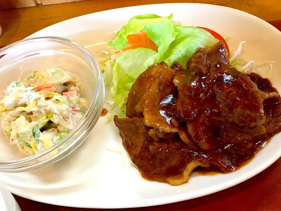 豚肉の味噌焼きと白菜の白和え|茶一郎さん