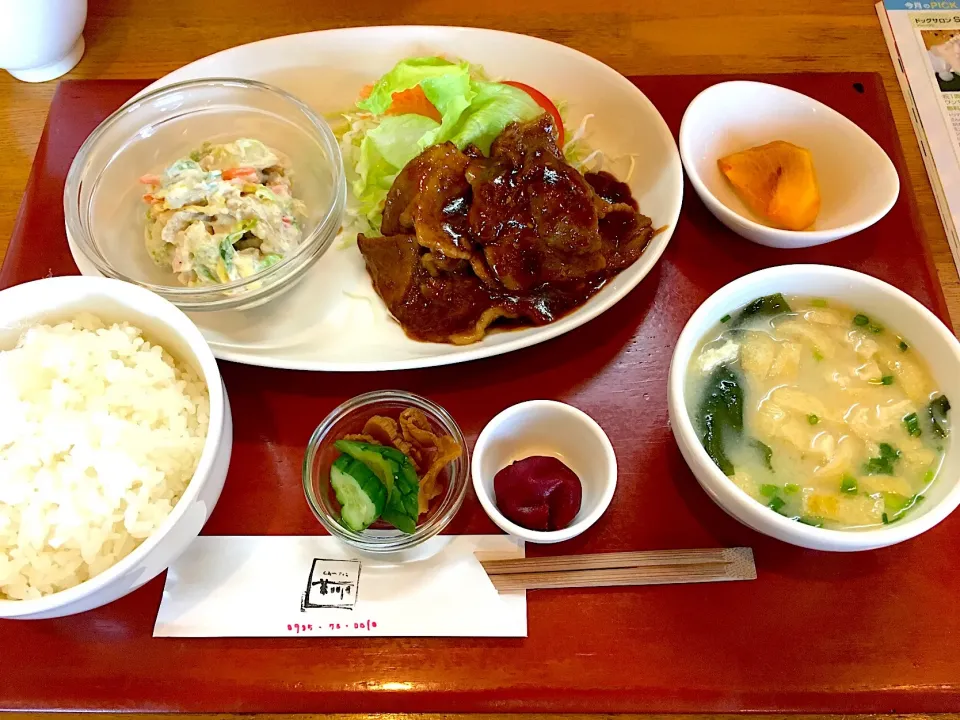 Snapdishの料理写真:豚肉の味噌焼きと白菜の白和え|茶一郎さん