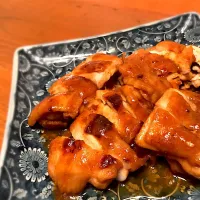 Snapdishの料理写真:甘酒で照り焼きチキン|ちょいでぶさん