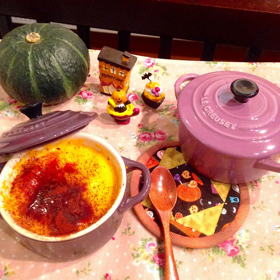 Snapdishの料理写真:Nahoさんの料理 少量の時には簡単に♡#レンチンプリン 🎃#レンチンパンプキンプリン|naonaomimichanさん