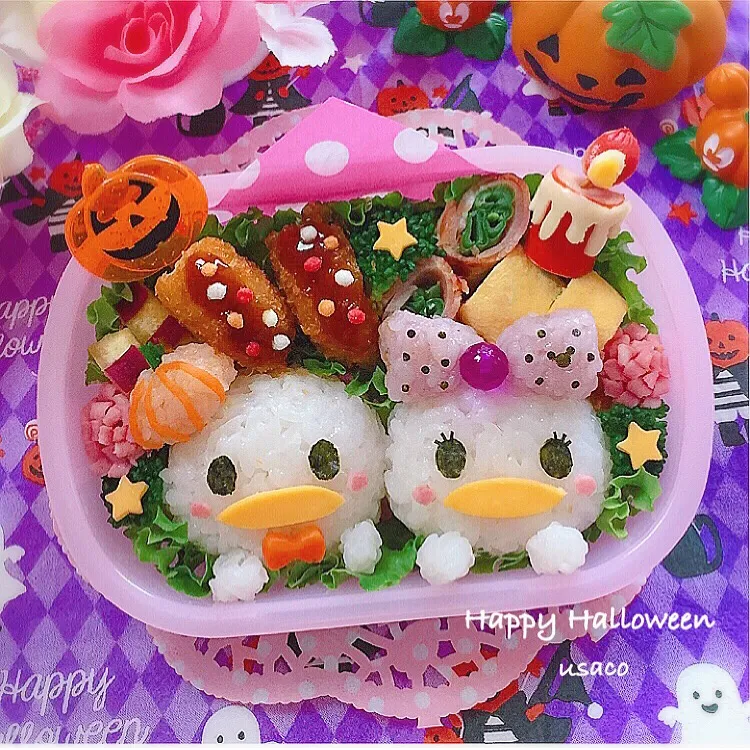 ドナルド＆デイジーのハロウィン弁当🎃|usacoさん