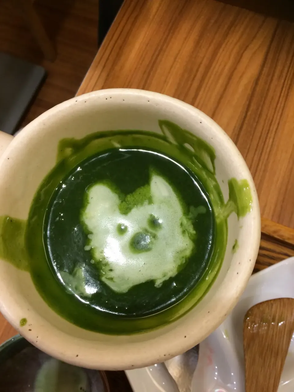 Snapdishの料理写真:抹茶ラテアート♪|ゆっきー♪さん