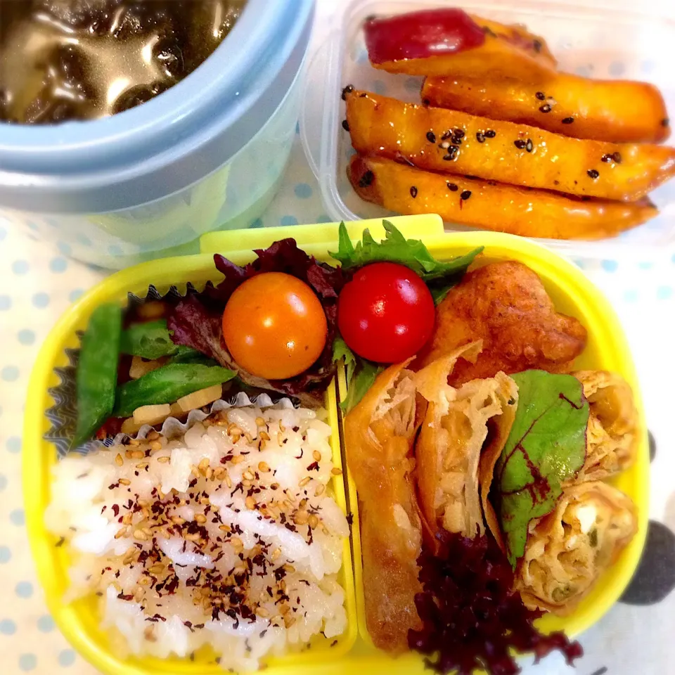 10/31(火)
🎃ハロウィンらしさゼロ（笑）
 #今日のjk2弁当🍱|ハピ＊アドさん